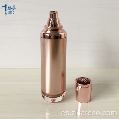 Nuevas botellas cosméticas de acrílico de oro rosa de lujo 2018
